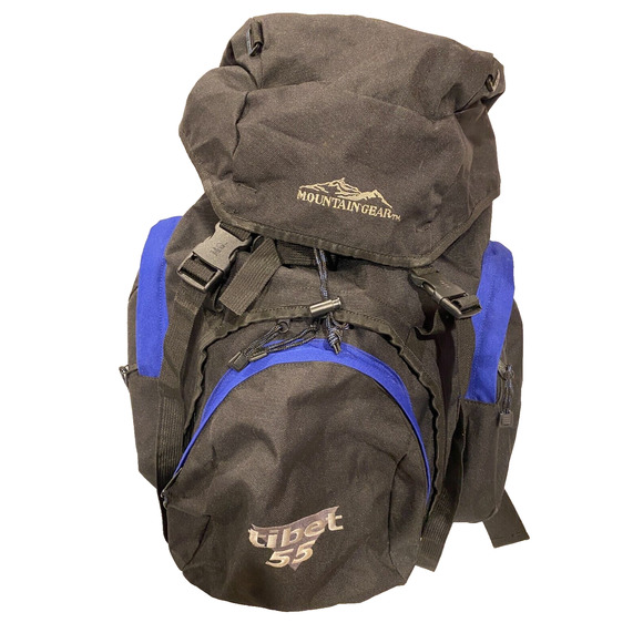 Mountain Gear Tibet 55 Backpack Black Mountaingear Canvas 21"x10" - Picture 1 of 13